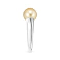 thumbnail image 3 of Angara Solitaire Golden South Sea Cultured Pearl Dome Ring in 14K White Gold for Women | June Birthstone Jewelry for Her, 3 of 8