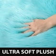 thumbnail image 2 of TWINNIS Super Soft Shaggy Faux fur Area Carpet for Home Decor,3'x5',Spy Blue, 2 of 7