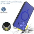 thumbnail image 2 of ELEHOLD Rugged Case for iPhone 15 Pro 6.1 Inch with Folding Camera Lens Protector Cover Kickstand Function Compatible with Mag Safe Magnetic Shockproof Case for iPhone 15 Pro,Darkblue, 2 of 5