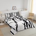 thumbnail image 2 of YST Tree Branch Comforter Set King, Abstract Ink Botanical Bedding, Black White, 2 of 5
