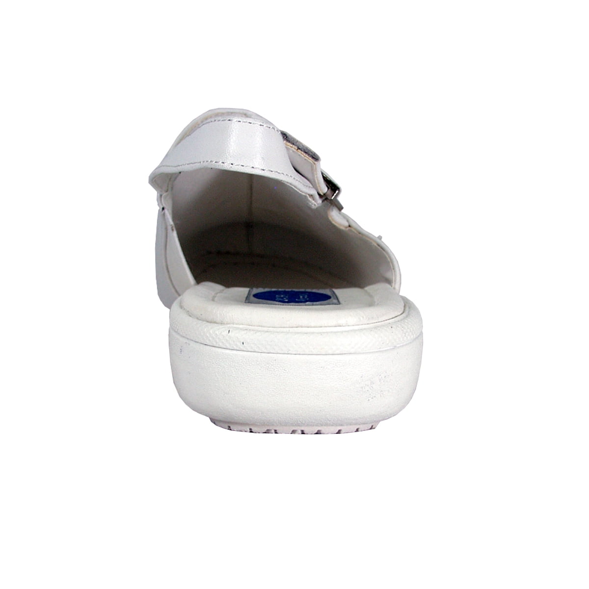 24 HOUR COMFORT Milena Women's Wide Width Leather Slingback Clogs WHITE 11