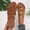 Brown, variant on Strappy Sandals for Women Open Toe Flip Flops Comfortable Flat Sandals Toe Ring Thong Sandals for women Brown 7(39)