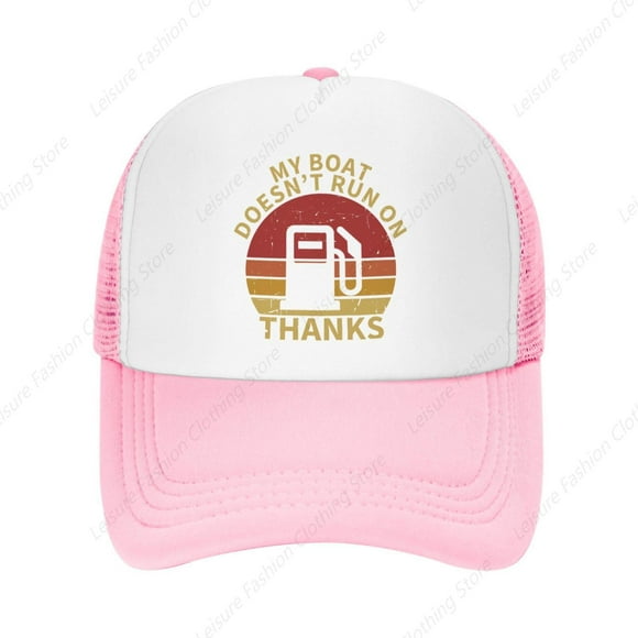 Trucker Hat for Golf Hats My Boat Doesn't Run On Thanks Gym Pink Adjustable