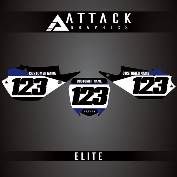 Attack Graphics Elite Number Plate Backgrounds for Yamaha YZ450F 2020