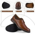thumbnail image 4 of HA-EMORE Men  Oxford Shoes Business Dress Shoes Men Lace Up Vintage Leather Shoes Business Casual Shoes RoundToe Leather Shoes, 4 of 7