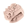 thumbnail image 2 of IROINNID Women's Solid Floral India Muslim Ruffle Head Scarf Head-wear Wraps Turbans Beanie Cap Head-wraps,Beige, 2 of 2
