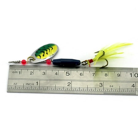 6PCS Fishing Lure Spinners Spinnerbait Kit Metal Spinner Baits Kit with Rooster Tail Treble Hook Bass Trout Fishing Lures