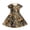 Autumn Tree & Oak Leaf Camouflage Pattern, variant on Cartoon Capybara & Daisy Floral Pattern Polyester Fabric Short Sleeve Dress Flowy Soft Girls Short Sleeve Maxi Dress 2-14 Years Old 1pcs