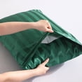 thumbnail image 2 of Lorviah 3 Piece Striped Satin Duvet Cover Set Queen Size, Soft & Hair/Skin Friendly, Dark Green, 2 of 5