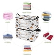 thumbnail image 4 of Foldable Clothes Storage Bags Clothes Organizer Bin with Clear Windows for Clothes Bedding Owls and Pumpkins, 4 of 6