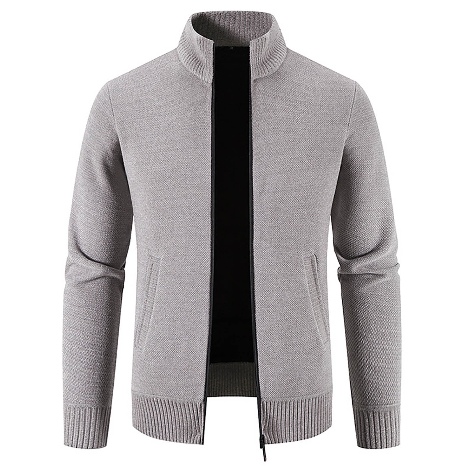 Sweaters Jacket Men Zip Up Casual Autumn Winter Coats Stand Collar