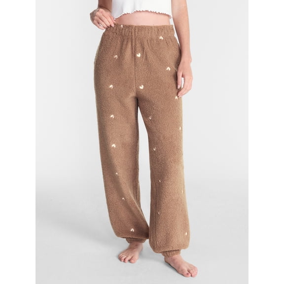 No Boundaries Cozy Teddy Joggers, 29.5'' Inseam, Women's XS-2X