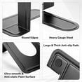 thumbnail image 3 of MaxGear 2 Pairs/4 Pieces Book Ends Universal Premium Simple Bookends for Shelves, Heavy Duty Metal Book End, Black, 3 of 7
