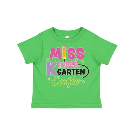 

Inktastic Miss Kindergarten Cutie with Pencil and Stars Gift Toddler Toddler Girl T-Shirt