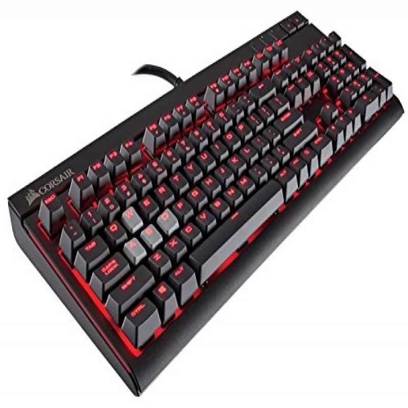 Open Box Corsair STRAFE Mechanical Gaming Keyboard, Red LED, Cherry MX
