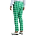 thumbnail image 3 of INSPIRE CHIC Plaid Pants for Men's Color Block Straight Leg Checked Pattern Chino Trousers, 3 of 6