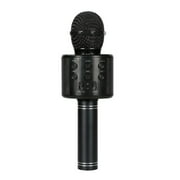 Newly Upgraded Version Handheld Wireless Bluetooth Microphone KTV Karaoke Microphone with Speaker for IOS Android Phone Computer Karaoke Black