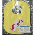 thumbnail image 2 of Caroline's Treasures Baby Bib,Unicorn, Yellow Stripe, 2 of 3