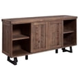 thumbnail image 3 of Alpine Furniture Prairie Wood Dining Sideboard with Wine Holder in Natural-Black, 3 of 6