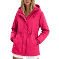 thumbnail image 2 of Windbreaker Jacket Women Spring Fall Long Sleeve Windproof Waterproof Zip Up Hooded Travel Hiking Jackets with Pockets, 2 of 5