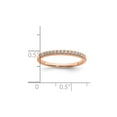 thumbnail image 2 of 1/8 Carat (Ctw) Diamond Wedding Band Ring in 14K Rose Pink Gold, 2 of 6