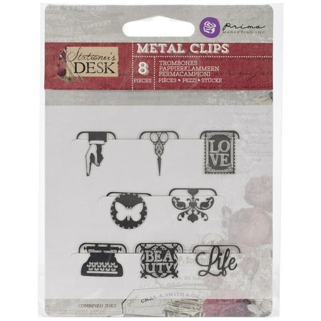 Stationer's Desk Metal Paper Clips 8/pkg