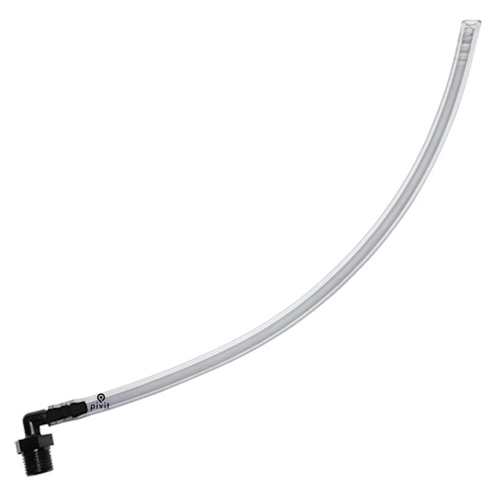 Pivit Humidifier Elbow Connector Adapter with Oxygen Tubing, 9" Crush