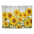 thumbnail image 5 of COMIO Room Decor Aesthetic Tapestry for Bedroom and Laundry,Sunflower Flower Tapestries for Teen Girl Baby Shower Decorations Bathroom, 3D Print White Outdoor Garden Soft Fabric Art Wall Covering, 5 of 7