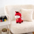 thumbnail image 5 of 2026 Year of The Horse Plush, Smiling Red Zodiac Stuffed Animal with Charm Necklace, Chinese New Year Home Office Desk Decoration (2Pcs), 5 of 6