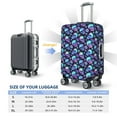 thumbnail image 4 of Rateoe Skull flower tie dye Printed Luggage Cover, Suitcase Protector Fits 18-32 Inch Luggage-X-Large, 4 of 7