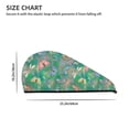 thumbnail image 3 of Coral Velvet Dry Hair Cap Dragonfly And Butterfly Flower Pattern Quick Moisture Absorbing Dry Hair Towel With Button Anti Frizz For Girls Women Kids Long Curly Thick Hair, 3 of 6