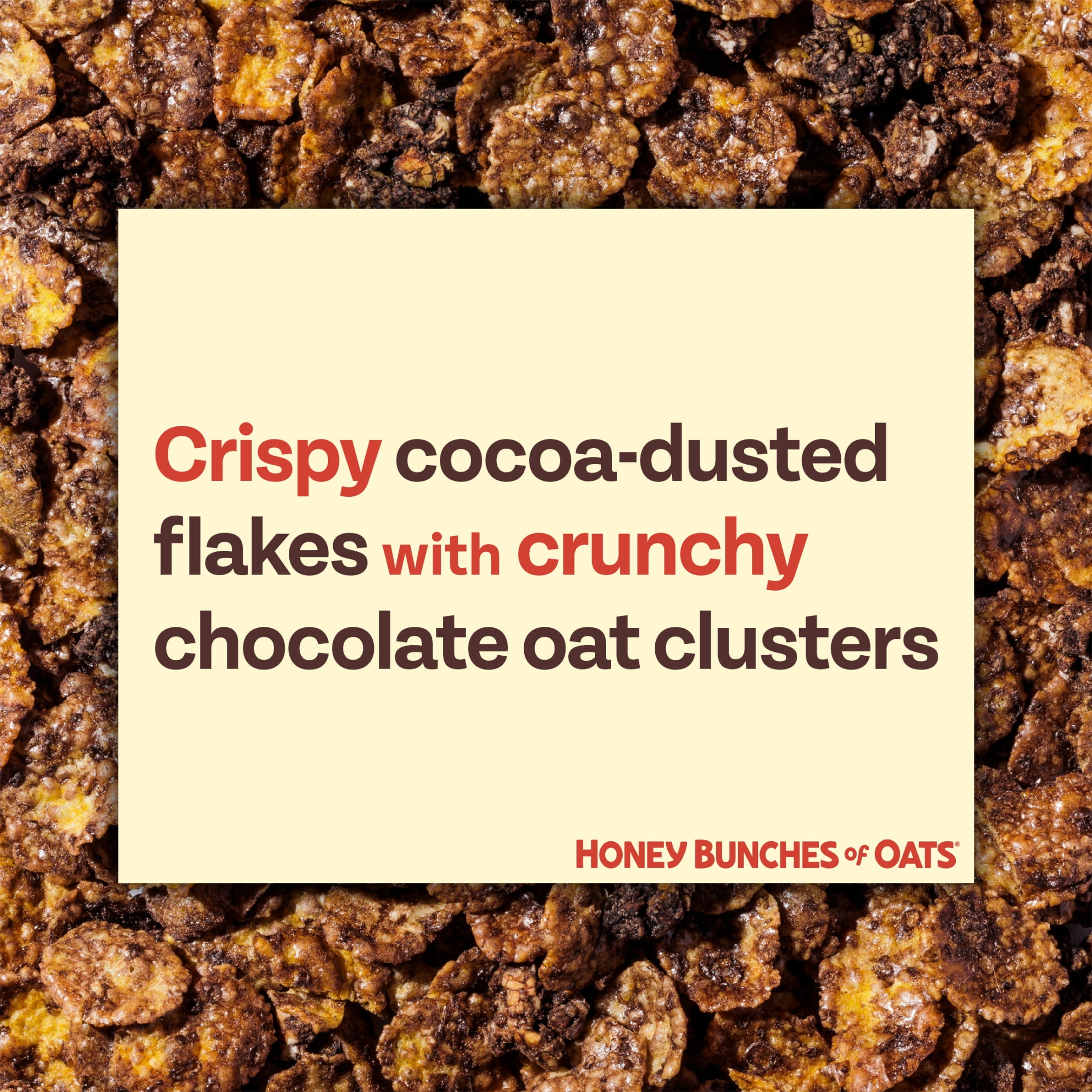 Honey Bunches of Oats Chocolate Breakfast Cereal, Made with Whole Grain Cereal, 18oz Box