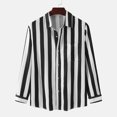 thumbnail image 4 of Men's Summer New Loose Print Long Sleeve Shirt Cardigan Beach Shirt3XL, 4 of 5