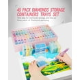 thumbnail image 2 of Contenedores de almacenamiento con pintura en forma de diamante, 45 unidades, con tapas, 2 of 6