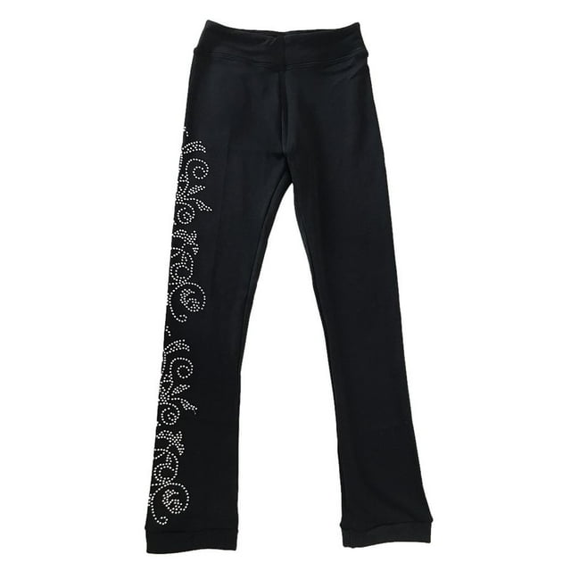 Pantalones de Patinaje Macarena Disfraz Artístico Vellón Cálido Negro 165 cm