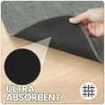 thumbnail image 2 of PABUBE Doormat for Inside 20"x32", Door Rug for Entryway Indoor, Dirt Trapper, Non Slip Entryway Rugs Washable, Absorbent Entry Mat Low-Profile Entry Rug Indoor Doormat, Gray Green, 2 of 5