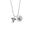 thumbnail image 2 of Delight Jewelry Silvertone Caduceus - RNP Silvertone Script Initial Disc - C - Charm Necklace, 20"+3", 2 of 4