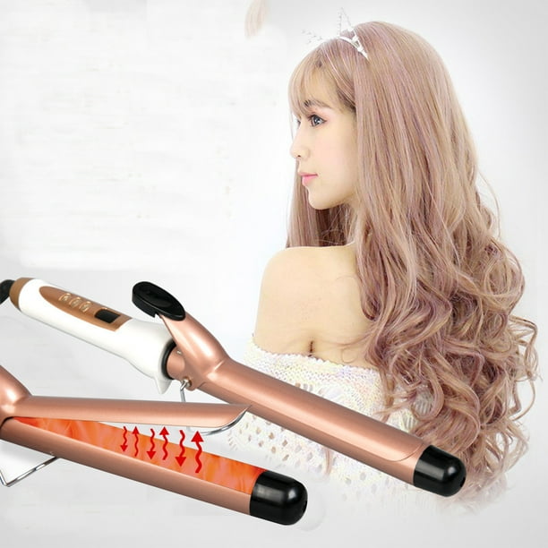 Dianli Rose Gold Titanium 0.35 Inch Curling Iron 0.35 inch Barrel Produces Classic Curls For Use On Short Medium And Long Hair Gold Save 20 on baby diapers Walmart