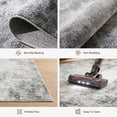 thumbnail image 7 of ICEANT 2'x6' Non-Slip Machine Washable Runner Rug with Abstract Textured Design, Mist Haze, 7 of 7