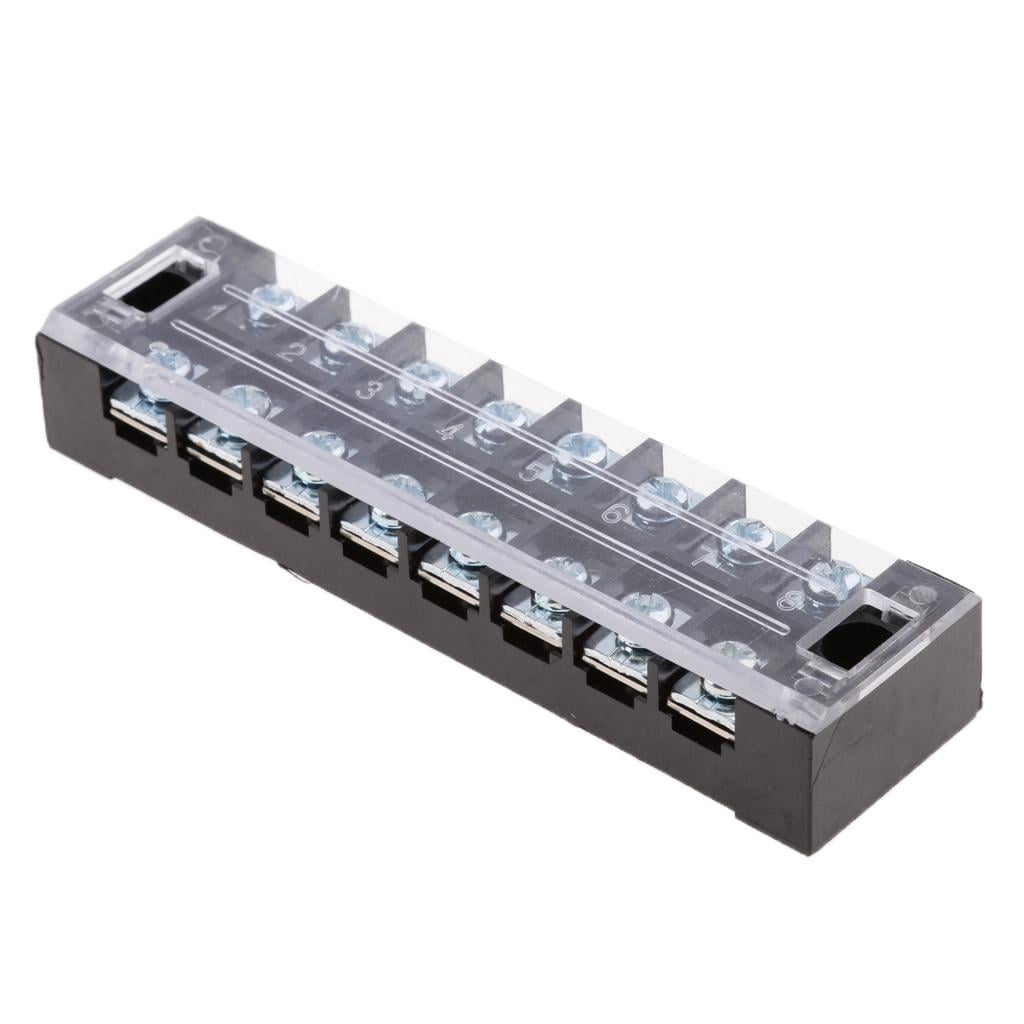 funtasica 5x8 Positions Rows Electric Wire Connector Strip Screw Terminal Pcs