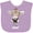 Lavender, variant on Inktastic Moo Cute Brown Holstein Cow Boys or Girls Baby Bib