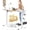 Natural+white, variant on YANGLI 48"x24" Electric Standing Desk, 3 Memory Preset, Cable Management, Adjustable Height Rustic Brown