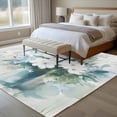 thumbnail image 4 of Spring Floral Area Rugs 5x7 ft White Blue Green Flowers Bottle Oil Painting Washable Rug Non Slip Indoor Carpet Absorbent Floor Mat for Living Room Bedroom Dining Room, 4 of 9