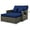 Navy, variant on Gymax Rattan Daybed Wicker Loveseat Sofa Set w/ Ottoman & Retractable Side Tray Patio Navy