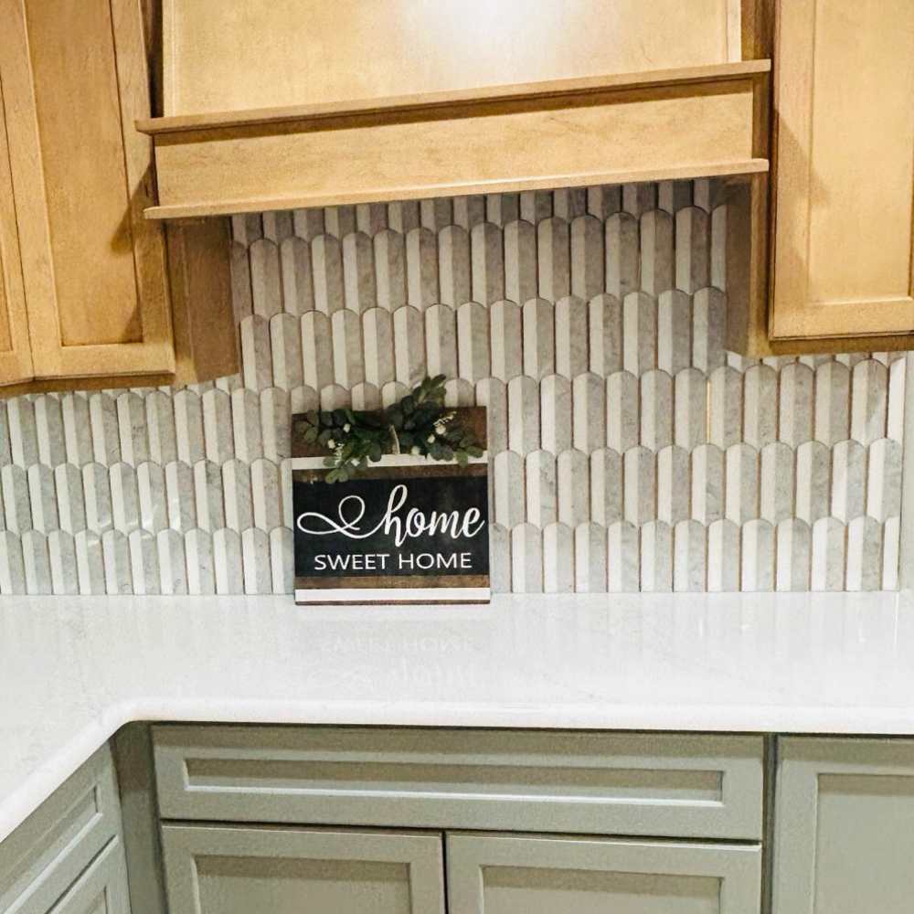 The Tile Life Mad Decade 4" x 4" Grey Marble Mosaic Tile Sample 1 Piece