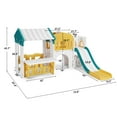 thumbnail image 3 of Freestanding 9IN1 Toddler Slide Playset with Playhouse,Kids Climber Playground,w/Basketball Hoop,Telescope,Indoor Outdoor Toys,Xmas Gift(Green&Yellow&White), 3 of 21