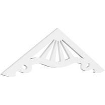 Ekena Millwork 60"W x 17 1/2"H x 1"P (7/12) Pitch Marshall Architectural Grade PVC Gable Pediment