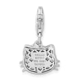 thumbnail image 3 of Sterling Silver Gold-tone Hello Kitty Enamel & Crystal Lobster Clasp Charm Pendant, 3 of 4