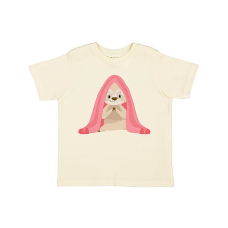 

Inktastic Cute Sloth in a Pink Blanket Gift Toddler Boy or Toddler Girl T-Shirt