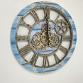 thumbnail image 7 of THE GEARS CLOCK Wall Clock with Real Moving Gears AM-LI_ 24 in Round Ocean-Blue, 7 of 7